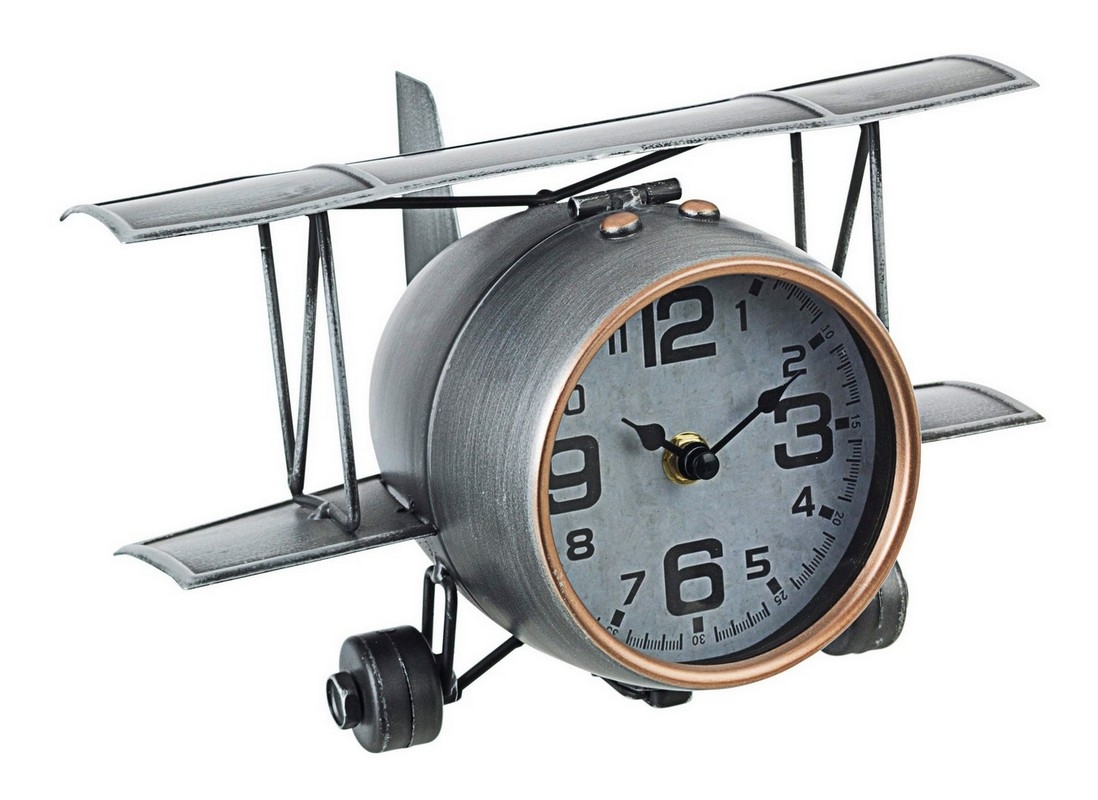 Orologio tavolo aereo 37x31x18 cm - Poli Srl