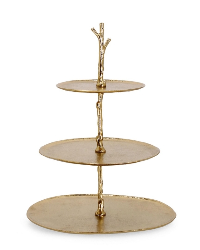 ETAGERE 3P DEKO INDHUR RU GOLD H45