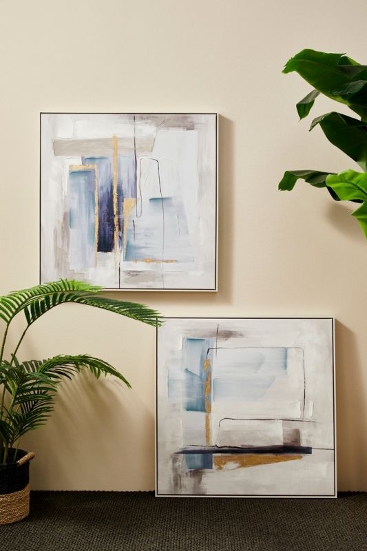 CROWN P2379-1 OIL PAINTING W-F 82.5X82.5 - 82.5x4.5x82.5