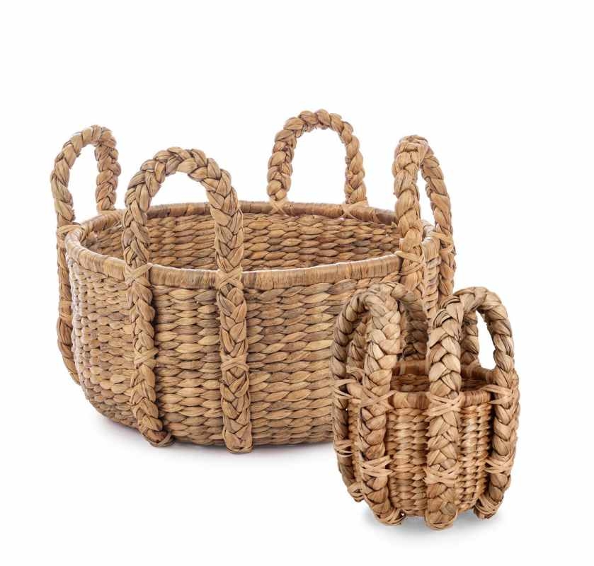 KEBUR LOW ROUND BASKET 4H SET2 26x21h 54x26h BIZZOTTO EN