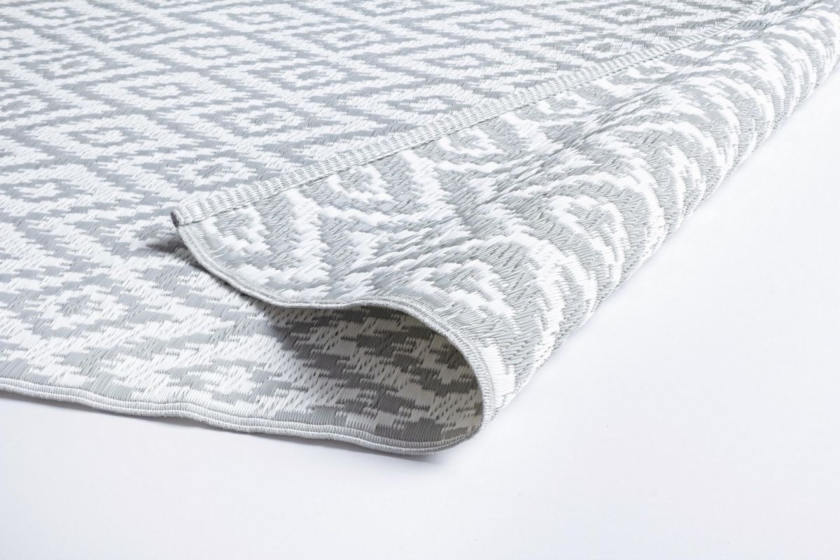 UNICO Rombus両面プリントラグ　120x180cm RHOMBUS GREY-WHITE CARPET 120X180 - 120x180 | BIZZOTTO EN