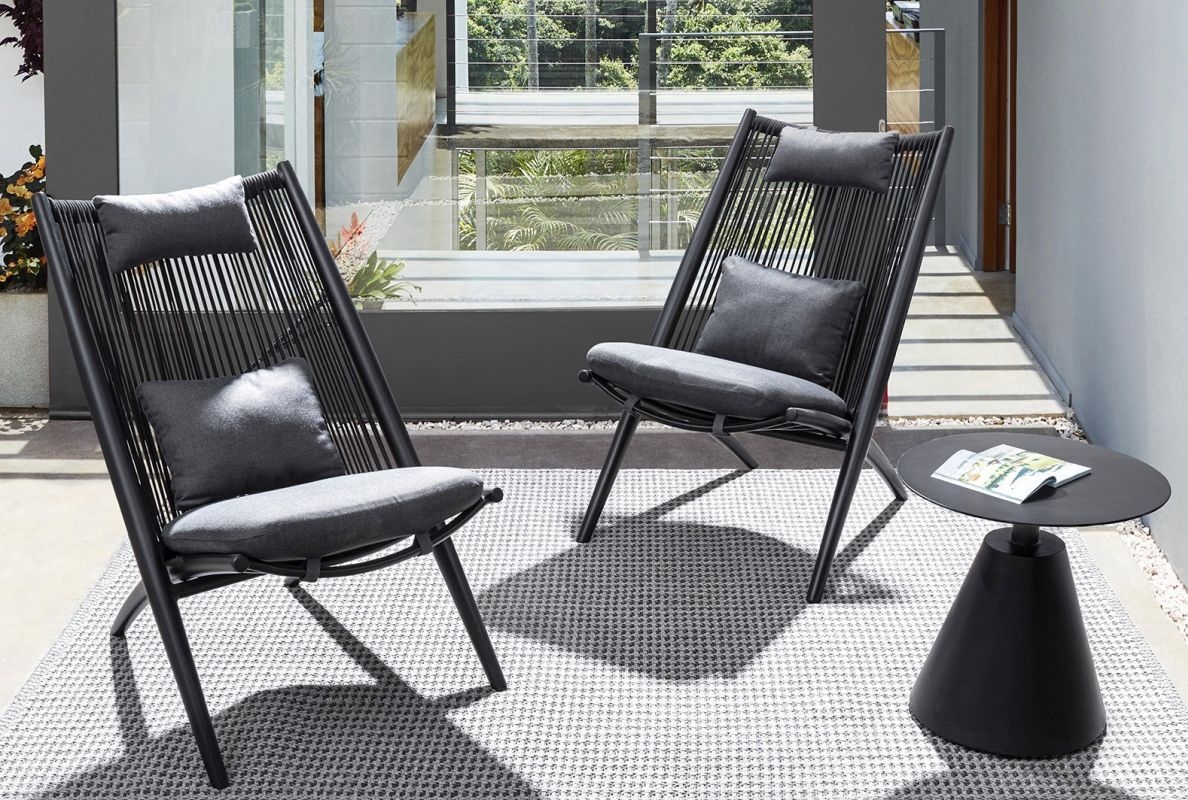 ALOHA NEW BLACK XK04 LOUNGE ARMCHAIR W-C - 66a - 84b - 98h ALOHA NEW BLACK XK04 LOUNGE ARMCHAIR W-C - 66a - 84b - 98h