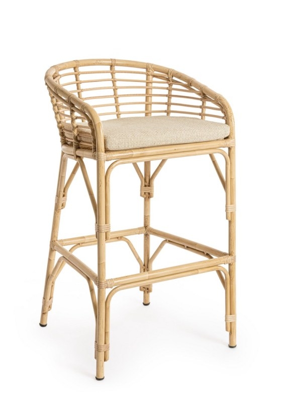 ALAIDA BAR STOOL W ARMREST W CUSH 54a 55b 98h 76h1 87h2 BIZZOTTO EN