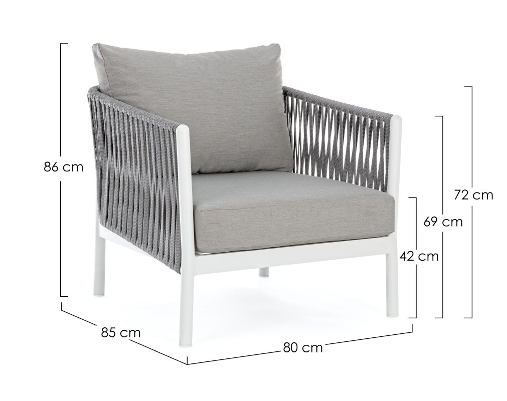 FLORENCIA WHITE WG20 ARMCHAIR W-CUSH