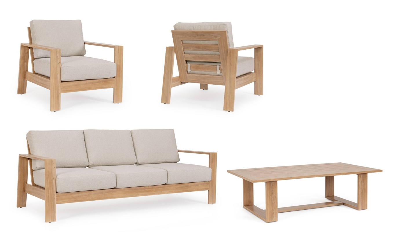 Baltic patio sofa with cushions top