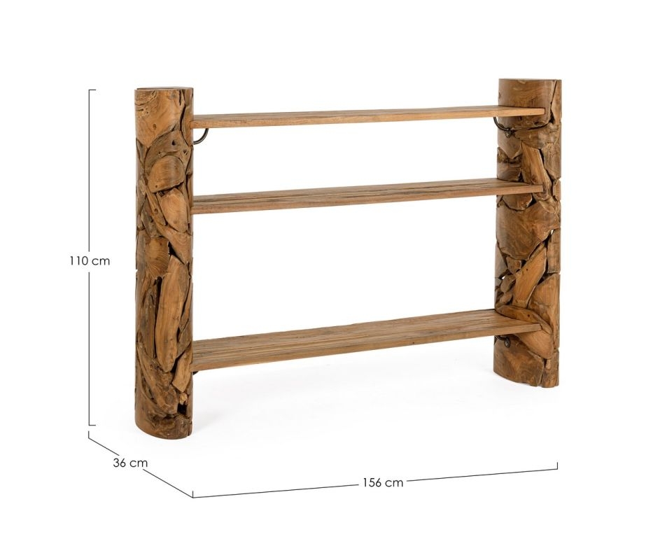CONSOLA ARWOOD NATURAL 156X36