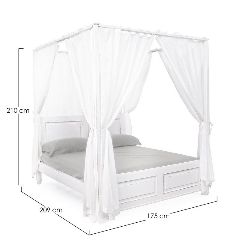 CAMA 2P COLETTE CON CORTINAS
