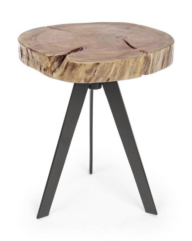 Aron round wood coffee table discount