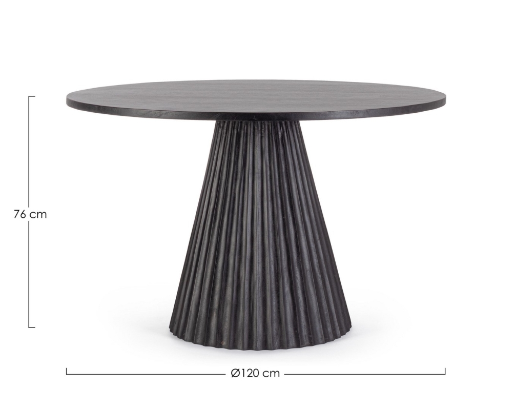 MESA ORISSA NEGRO D120