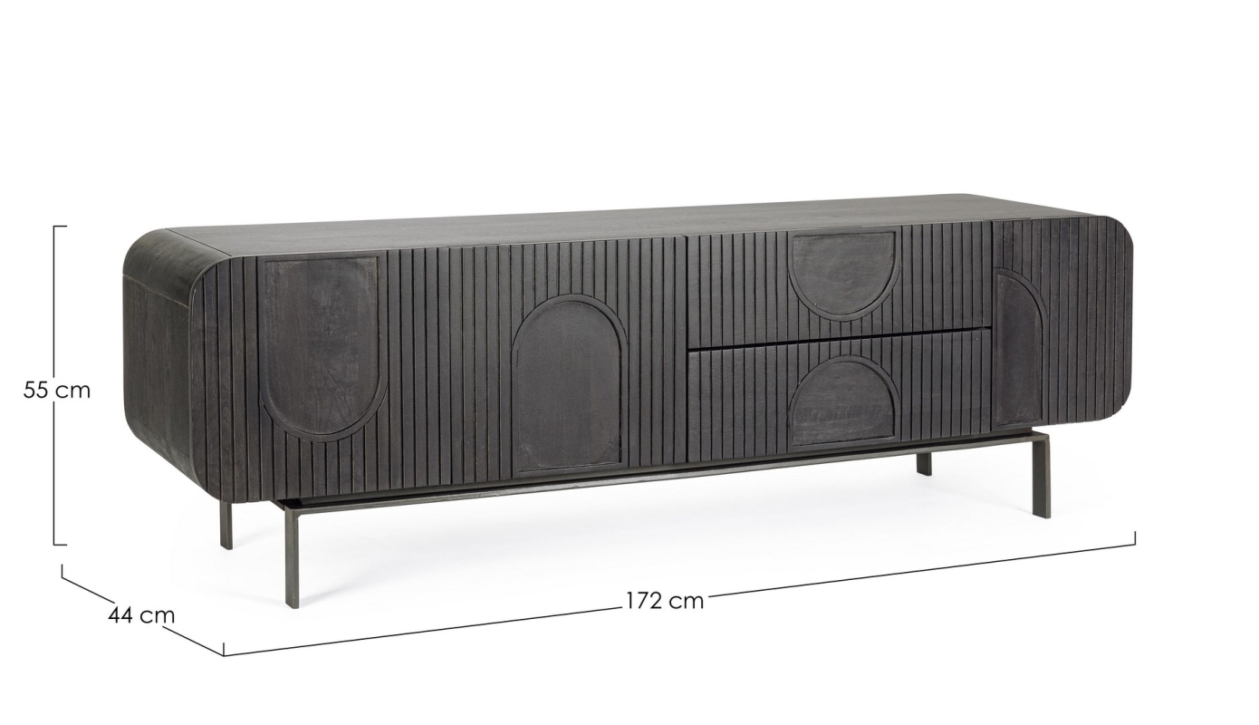 MUEBLE TV 3P-2CAJ ORISSA NEGRO