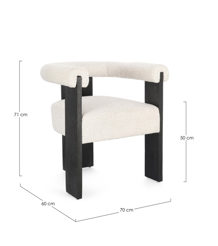 SILLA C-BR AGAPE NEGRO/NATURAL