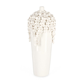 VASO DECORATIVO TREASURE BIANCO H40 - Ø16x40h