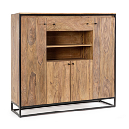 CREDENZA ALTA IN LEGNO - JAIDEV - 145a - 40b - 132h