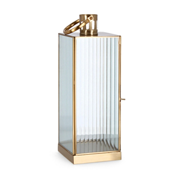 TEHRI TRANS-GOLD STRIPES LANTERN 1H H39