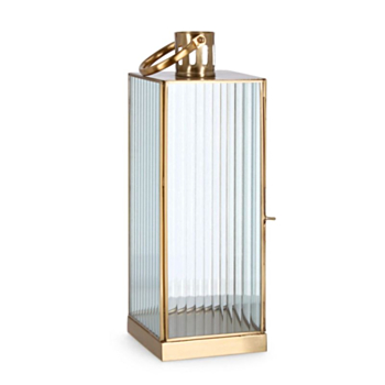 TEHRI TRANS-GOLD STRIPES LANTERN 1H H39