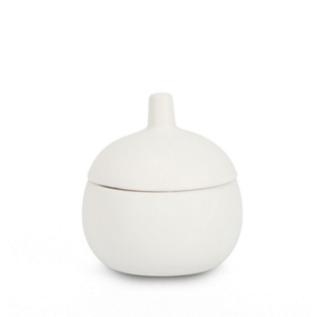 CANISTER WHITE CANDLE W-LID D10