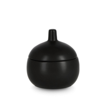 CANISTER BLACK CANDLE W-LID D10