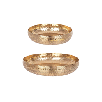 SET2 VARANASI ROUND GOLD TRAY