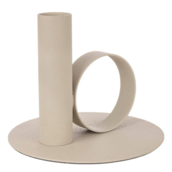 PYXIS 1P 1H BEIGE CANDLE HOLDER H10