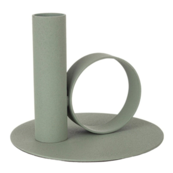 PYXIS 1P 1H SAGE GREEN CANDLE HOLDER H10