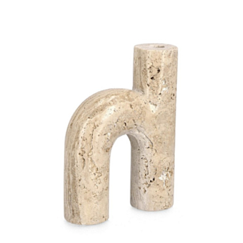 TIKAR BEIGE MARBLE CANDLE HOLDER