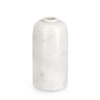 P.VASE KANDY RO MARBRE BLANC H15