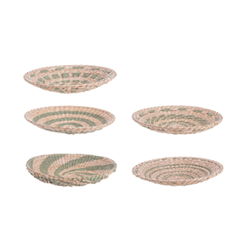 ISLAS ROUND GREEN TRAY ASST5 D40