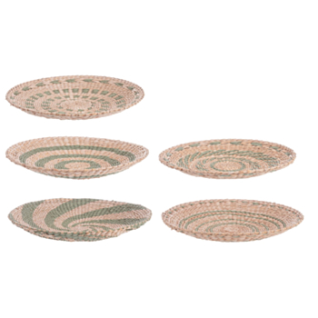 ISLAS ROUND GREEN TRAY ASST5 D50