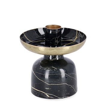 MARSHA BLACK CANDLE HOLDER 1P H10