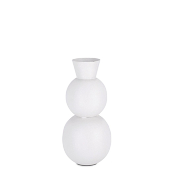 BOUTEILLE DECORTIVE RIDHI BLANC H32,5