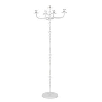 CANDELABRO RIDHI 5BRAZOS BLANCO H152