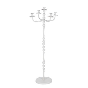 RIDHI WHITE CANDELABRUM 5F H123