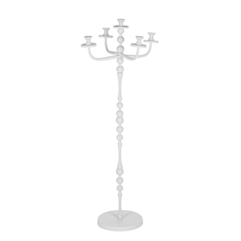 RIDHI WHITE CANDELABRUM 5F H123