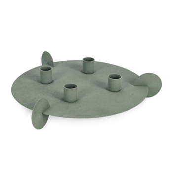 RIDHI GREEN CANDLE HOLDER 4P D28