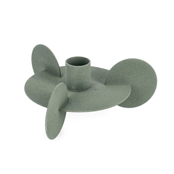 RIDHI GREEN CANDLE HOLDER 1P D12,5