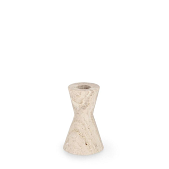 TIRAK BEIGE TRAVERTINE CANDLE HOLDER H10
