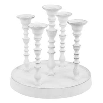 CANDELABRO KYLIE 5F BLANCO C-BASE H22