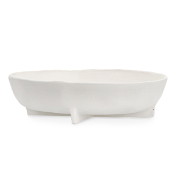 HISAR DECORATIVE WHITE BOWL 31X30,5