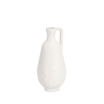 BOTELLA DECORATIVA HISAR BLANCO H23