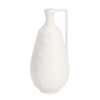 BOTELLA DECORATIVA HISAR BLANCO H35