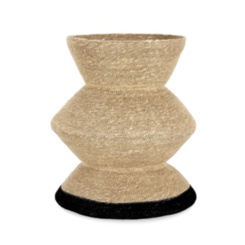 MACETERO DECOR LANH NATURAL NEGRO H43