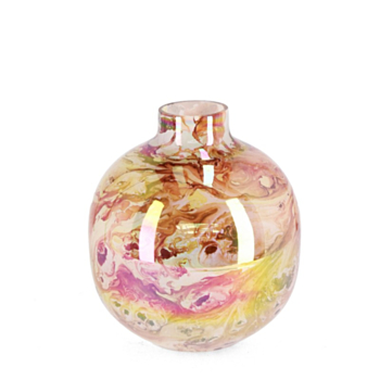 VASE MARALA BOMB VERRE ORANGE H19