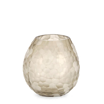 SAMPUR BEIGE GLASS VASE H19,5