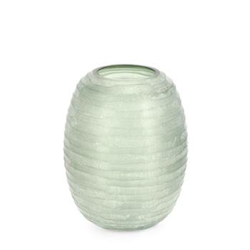 VASE VERRE DONDRA BOMBÉ VERT H31