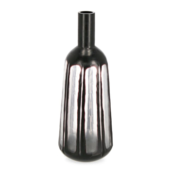 VASE VERRE KIRINDA TRANSP NOIR H38
