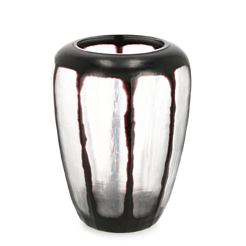 VASE VERRE KIRINDA ÉVASÉ TRANSP NOIR H35