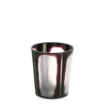 BOUGEOIR VERRE KIRINDA TRANSP NOIR H9