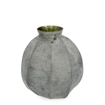 MIRISSA GREEN GL DECOR BOTTLE H37