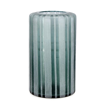 VASE ARUNI VERRE BLEU GRIS H32
