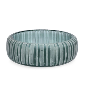 ARUNI BLUE GREY GL DECOR BOWL D36